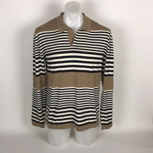 Mr P. Men’s long sleeve Polo knit shirt sweater size M